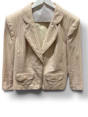 Express Vintage Pink & Beige Textured Blazer. Size 8